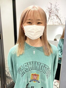 ラミエバイメルト 下北沢(lamie by melt) 毛利/ハイトーンカラーブリーチ ホワイトベージュ ペールカラー