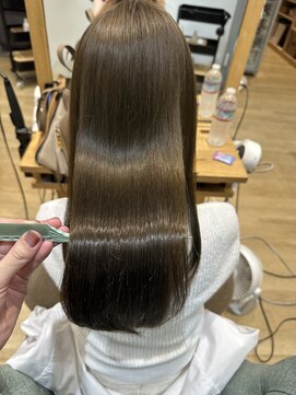 バイオレットジェム(Violet`jem) 夏カラーブリーチ無しオリーブベージュ透明感カラー