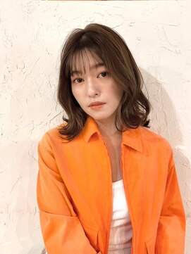 アンドレイ 表参道(andrey) [ANDREY]グレーベージュ/レイヤーロング/前髪パーマ黒髪カタログ