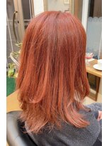 ココモ(cocomo)&nbsp;セミロングレイヤーレッドカラー