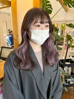 ギャラクシー ヘアードレッサーズ(galaxy hairdressers)&nbsp;色落ち可愛いイヤリングカラーラベンダー