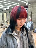 デザインカラー暖色カラー派手髪セクションカラーポイントカラー
