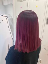 ナンバー ユアイロ 川崎(N° uairo)&nbsp;丸型卵形韓国顔まわりエアリーロング美髪ピンクブラウン川崎