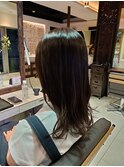 ダークブラウン/艶髪ロング