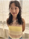 細かめのウェーブパーマ