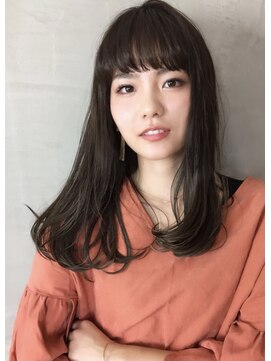 アン 青葉台(un) ワイドバングロング　アッシュダークブラウン　ワンレン