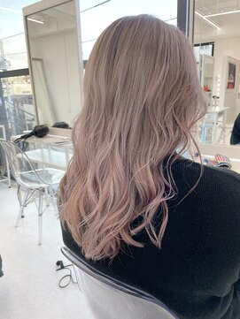 マスカリ(muscali) 【原田】ホワイトピンクベージュ　バレイヤージュ　ケアブリーチ