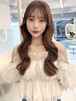 エジョン 八幡山店(Aejon)&nbsp;顔まわりレイヤーカット姫カットレイヤーオリーブベージュ調布