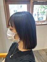 ルプス ヘアーアンドメイク(LUPUS HAIR&MAKE)&nbsp;インナーカラー　大人可愛いボブ　デザインカット