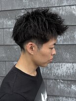 ヒュイル バイ ニアウ(Hwyl by Niau)&nbsp;メンズカットスパイキーショート刈り上げフェードメンズショート