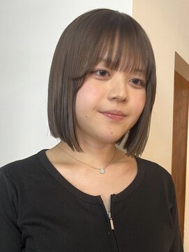 ロティー 天神(loty) ボブ マロンベージュ 透明感カラー ブリーチなしカラー 10代20代