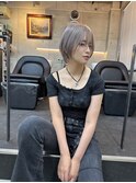 ケアブリーチ/シルバーカラー/ショート/ショートボブ