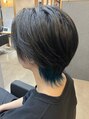 アグ ヘアー ユニ 青森中佃店(Agu hair uni)&nbsp;襟足アクアブルー！アクセントカラーを楽しみたい方向けです！
