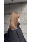 ミルクティーベージュグレージュレイヤーカット新百合ヶ丘