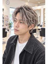 ネイヴスヘアー 香椎照葉店(Neivs Hair)&nbsp;メンズハイトーンハイライトショート×動きのある束感