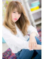 ミック 日暮里店(miq) インナーカラーxエアリーウェーブ外国人風こなれヘアb1