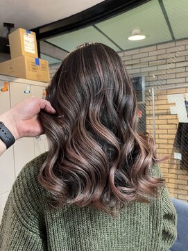 ラフ(LAFF) #黒髪#ボブルフ#ネビージュ#小顔#ワンレン