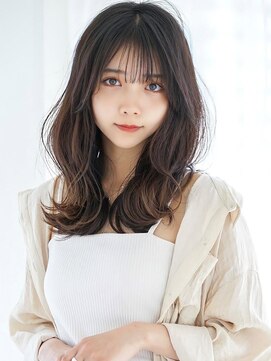 アグ ヘアー ネイビー 鶴岡東原店(Agu hair navy) 《Agu hair》韓国風×フェミニンミディ