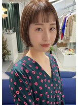 ヘン(hen)&nbsp;【心斎橋hen】切りっぱなしボブ　透明感ハイライトカラー