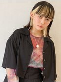 前髪重めのインナーカラースタイル