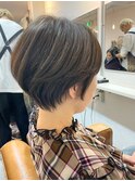 白髪ぼかし ハンサムショート