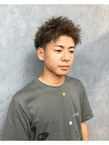 クレオ 福大通り店(CREO)&nbsp;刈り上げスパイキーショート×ベージュカラー