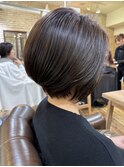 大人女性丸みショート