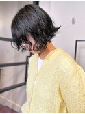 ボブパーマ 顔周りカット 前髪パーマ 小顔カット 10代20代 艶髪
