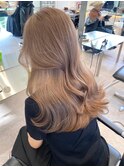 ミルクティーアッシュブルベ夏ブリーチダブルカラー