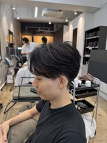 アロー 船橋店(AROH)&nbsp;MEN’S HAIR/ブルーブラック/フェザーパーマ/船橋
