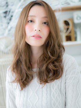 カバーヘア 上尾西口店(COVER HAIR) ヘーゼルブラウン小顔抜け感レイヤーロングh4上尾20代30代40代