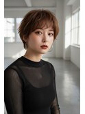 大人可愛い20代30代40代小顔カットひし形丸みハンサムショート