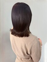 ヘアーメイク グロー(hair make grow)&nbsp;外ハネボブ ブラウンベージュ 髪質改善 透明感カラー ストレート