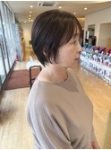ショートカット/顔まわりカット/艶カラー
