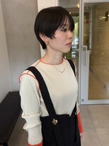 アンフェインド02(UNFEIGNED 02)&nbsp;ショート/イメチェン/ピンクベージュ/アンブレラカラー/前髪