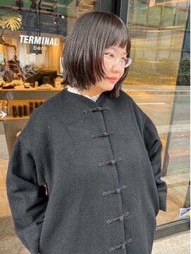 ベルン(bern) @bern_riwa ボブ お顔周りカット 縮毛矯正