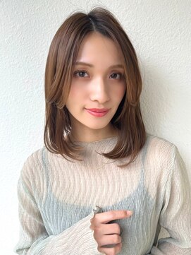 カバーヘア ブリス 戸田公園西口店(COVER HAIR bliss) 内巻きミディアムレイヤー/ココアベージュ/髪質改善/春p戸田公園