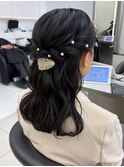 茗荷谷★池袋 結婚式お呼ばれハーフアップ◎巻き髪/ヘアセ ット