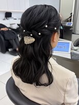 ザザ ZA/ZA 茗荷谷 茗荷谷★池袋 結婚式お呼ばれハーフアップ◎巻き髪/ヘアセ ット
