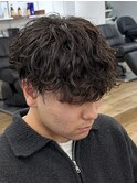 スペインカール/強めパーマ/20代30代刈り上げマッシュ