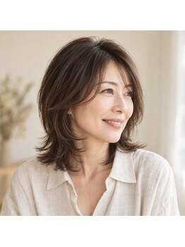 フラッシュ 春日井店の写真/年齢による髪の変化に対応◎丁寧なカウンセリングで、上品な似合わせスタイルへと導きます！