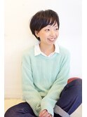 簡単スタイリング小顔ショート