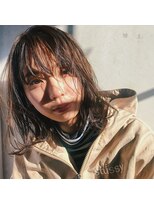 ナップヘアー NAP hair 【揺れ髪】ミディアムが可愛いスモークブランジュ