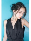 ヘアセット　結婚式、食事会☆ ニュアンスカラー グレーベージュ