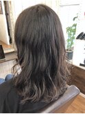 【React】巻き髪風ナチュラルパーマ　セミロング