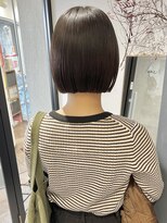 ラミエバイメルト 下北沢(lamie by melt)&nbsp;村上/切りっぱなしボブ大人かわいいダークブラウンミニボブ