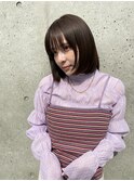 シースルバング×ボブヘア