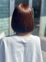 フレイムスヘアデザイン(FRAMES hair design) コーラルレッド×bob