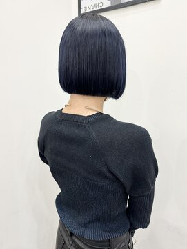 ロックス バイ マグ 松本(rocks BY MAG) 20代30代大人美人小顔ブリーチ韓国ヘアアッシュブラックボブ