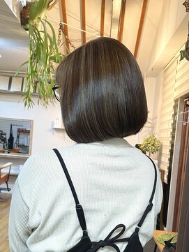 カンシャル(Kanshall) ボブ 脱白髪染めハイライト